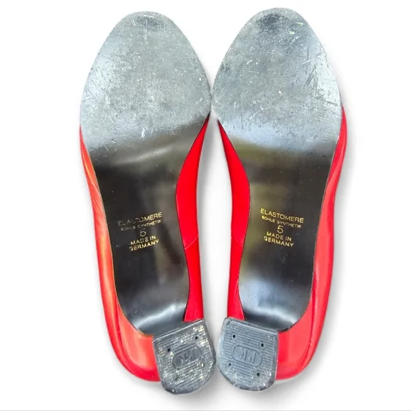 Peter Kaiser Vintage Leather Peep Toe Heels. - Picture 6 of 7